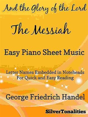 cover image of And the Glory of the Lord Messiah Easy Piano Sheet Music